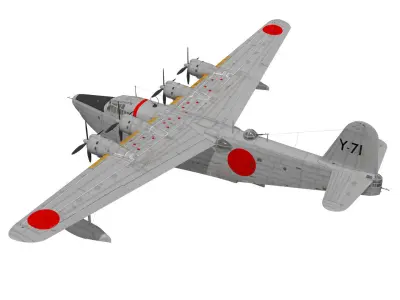Kawanishi H8K Emily Type11 3D model