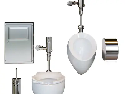 TOTO toilet public set 3D model