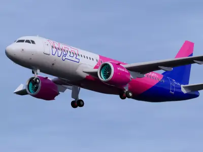 WizzAir A320neo 3D model