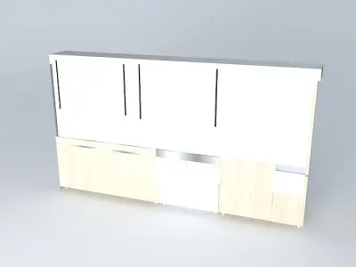 Kit118 Desk wall by Alex Marques Free 3D model