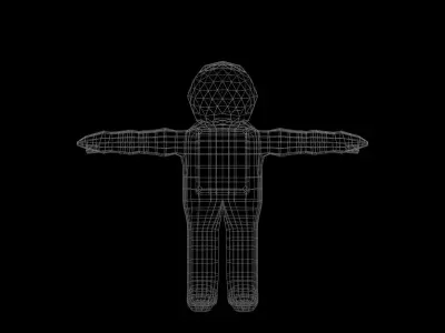 Little Astronaut - Lowpoly Stylized Character Low-poly 3D model