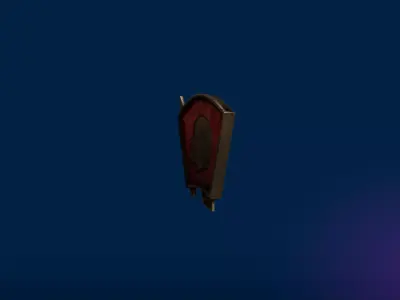 Lenin Badge Low-poly 3D model