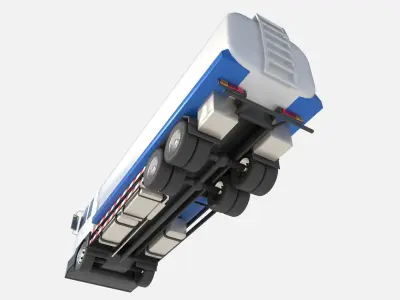 cistern truck Low-poly 3D model