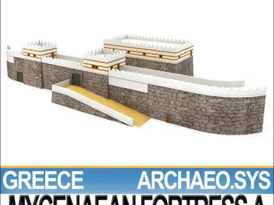 Greek Mycenaean Fortress A 3D model