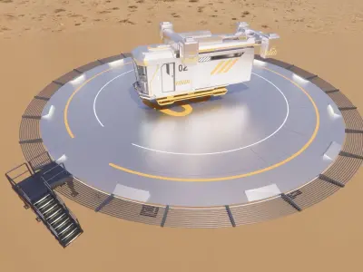 Sci-fi Landing Pad 002  3D model