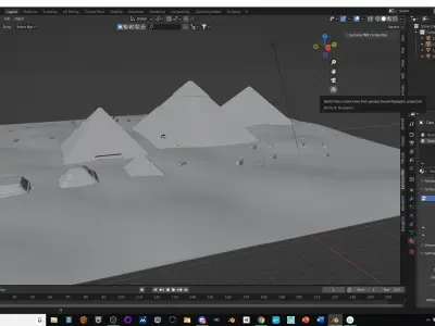 The Pyramids at Giza Low-poly 3D model
