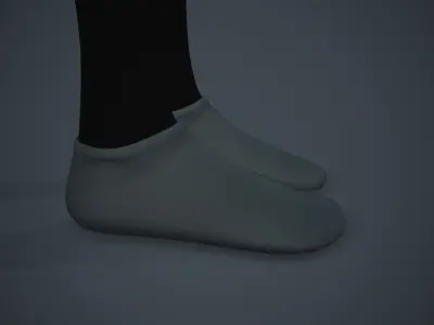 Black Socks Style 2 Low-poly 3D model