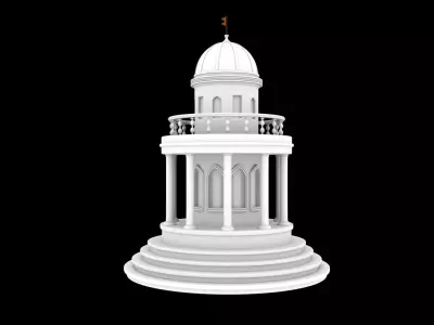 Temple tower 3D model