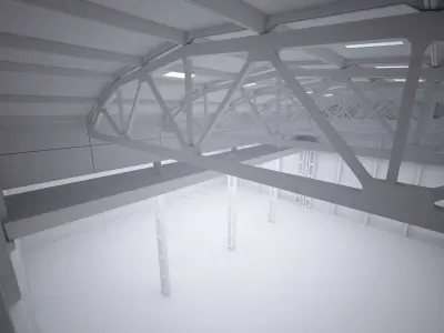 Hangar building 3D model