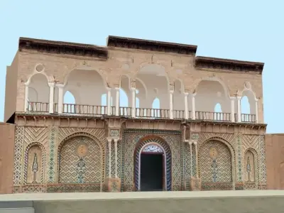 Shahzadeh Mahan Historical Garden Low-poly 3D model
