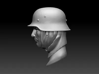 helmet wwii german 3D print model