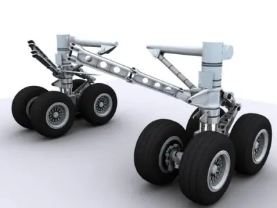 Boeing 747 Middle Landing Gears 3D model