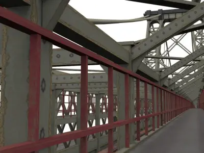 Williamsburg Bridge Low-poly 3D model