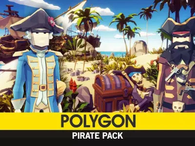 POLYGON - Pirate Pack Low-poly 3D model