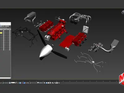 Continental IO 550 engine - Ready for 3d Print - Special Edition 3D print model