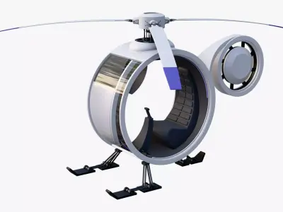 Personal Single Seat Helicopter M1 3D model