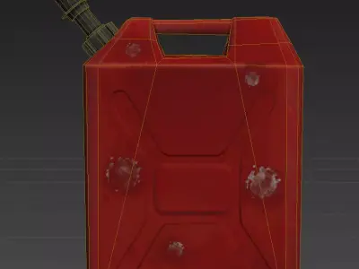 Lowpoly Gasoline Tank Low-poly 3D model