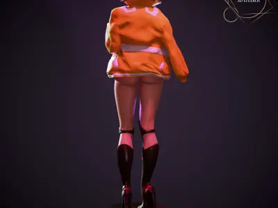 Lucy Pin-Up from Cyberpunk Commercial Package 3D print model