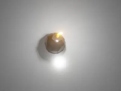 Low poly bomb candle 3D model