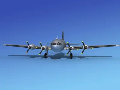 Boeing 307 Stratoliner Bare Metal 3D model