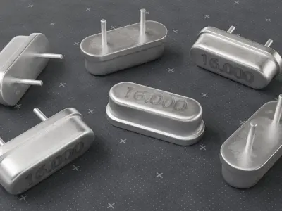 Quartz Crystal Oscillator 16 Mhz High and Low-poly 3D model