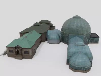 Belle Isle Aquarium modern building 3D model