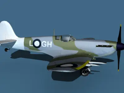 Supermarine Spitfire Mk5C V08 RAAF 3D model