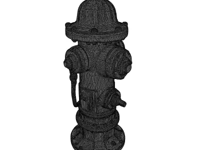 Realistic Red Fire Hydrant 3D Model 3D model