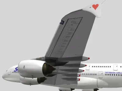 Airbus A-380 Skymark Airlines 3D model