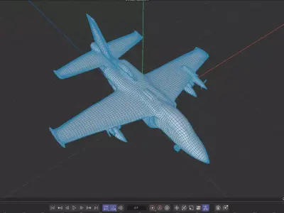  3D Military Jet Aircraft Model  3D model