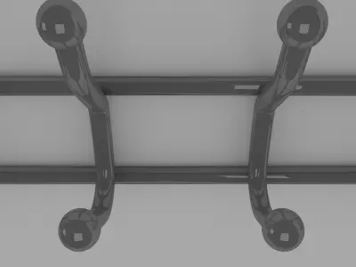 Fixed Clothes Hanger Free low-poly 3D model