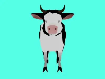 Cow Low Poly Low-poly 3D model