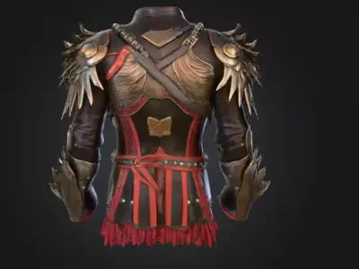 Raven s Armor Low-poly 3D model