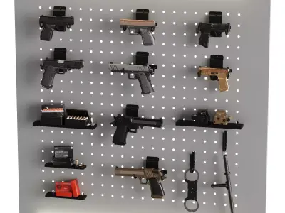 Store Show Case 13 Gun Store 4 Low-poly 3D model