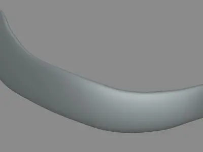 Front Bumper Lip Car 01 Low-poly 3D model