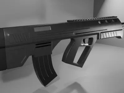 Bullpup Rifle Free 3D model