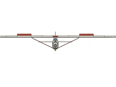 Schneider GRUNAU BABY IIb RC vintage glider wingspan 2000mm 3D print model