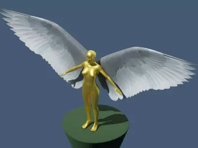 PBR Set of Wings Free low-poly 3D model