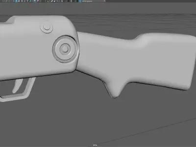 Low Poly Mini Machine Gun Stylized Compact Weapon 3D Model Free low-poly 3D model