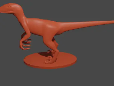 Velociraptor Model Showcase Realistic Dinosaur 3D Model 3D print model