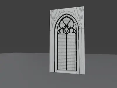 Gothic Window - Second Type 3D model