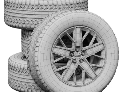 Jeep wheels 3D model