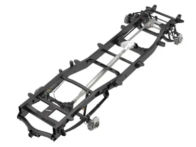 HD PICKUP TRUCK CHASSIS 4WD IFS 3D model