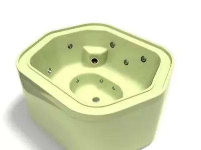 Hot Bath Tub 3D model