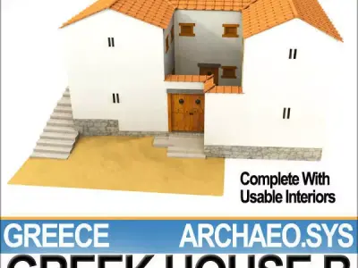 Ancient Greek House B 3D model