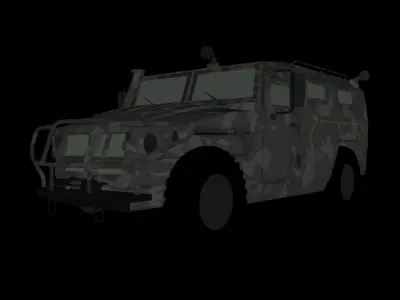 GAZ 2975 Tiger Low-poly 3D model