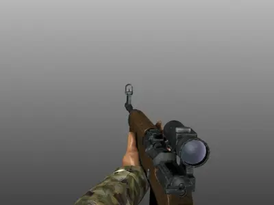 WWII Animated Weapons and Arms 3D model