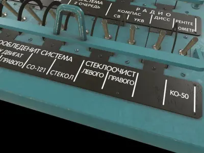 Mi-8MT Mi-17MT Right Circuit Breaker Console Russian Low-poly 3D model