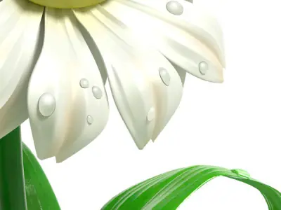 Cartoon Daisy 3D model