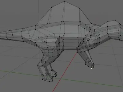 espinosaurio polygonal dinosaur Low-poly 3D model